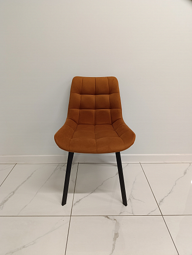 Стул на металлокаркасе Челси кирпичный / черный из шоурума 1